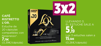 Hipercor CAFÉ RISTRETTO L'OR oferta