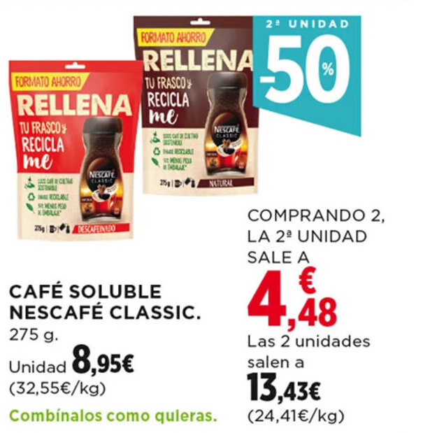 Hipercor CAFÉ SOLUBLE NESCAFÉ CLASSIC. oferta