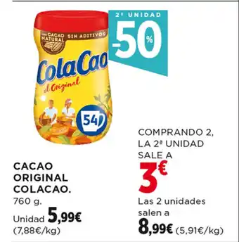 Hipercor CACAO SIN ADITIVOS NATURAL oferta