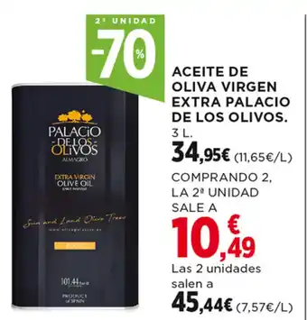 Hipercor ACEITE DE OLIVA VIRGEN EXTRA PALACIO DE LOS OLIVOS. 3 L. oferta