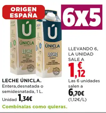 Hipercor LECHE ÚNICLA. oferta