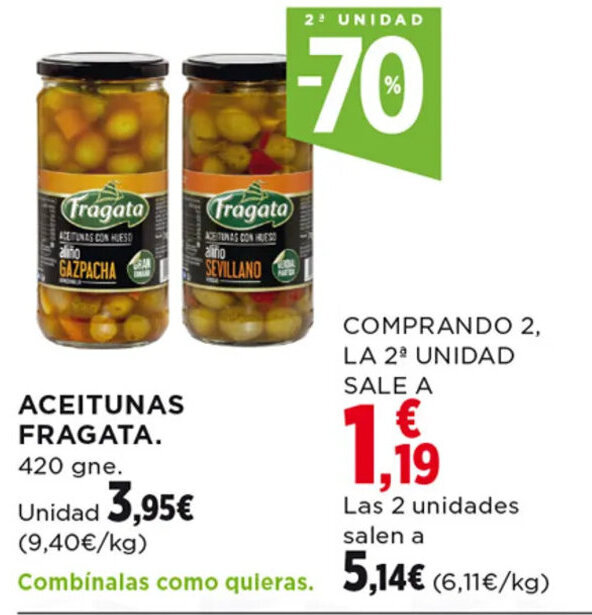 Hipercor ACEITUNAS FRAGATA oferta