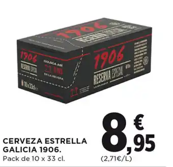 Hipercor CERVEZA ESTRELLA GALICIA 1906. oferta