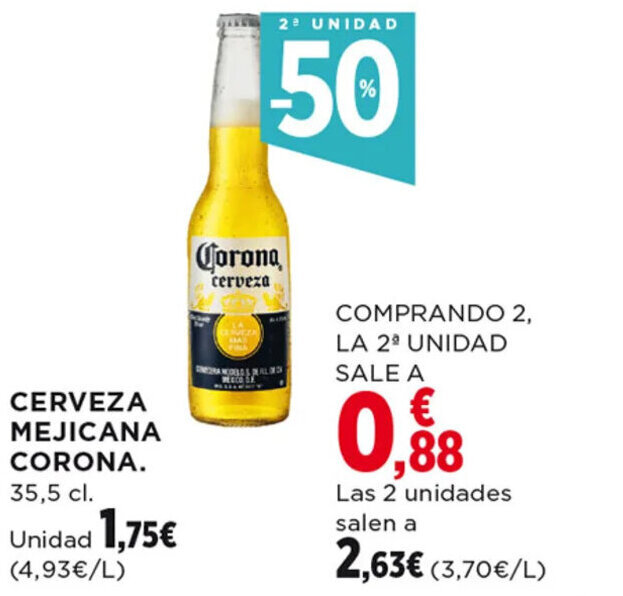 Hipercor CERVEZA MEJICANA CORONA. oferta