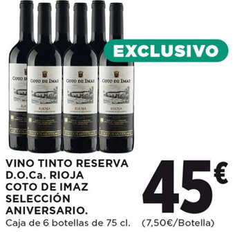 Hipercor VINO TINTO RESERVA D.O.Ca. RIOJA oferta