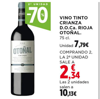 Hipercor VINO TINTO CRIANZA D.O.Ca. RIOJA OTOÑAL. oferta