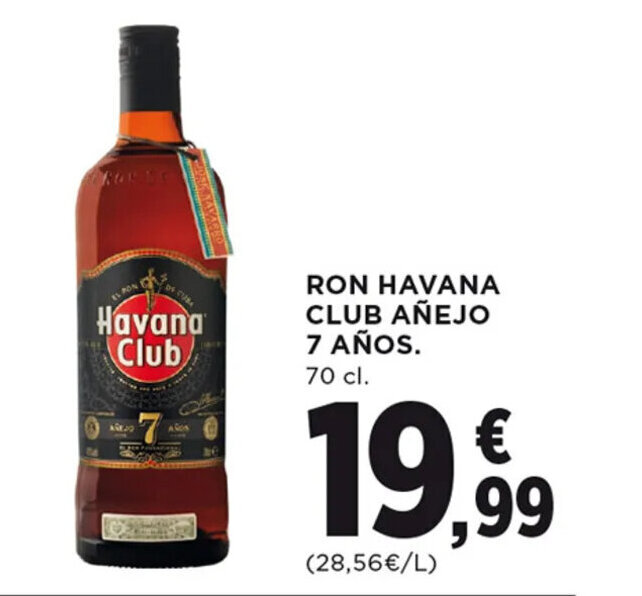 Hipercor RON HAVANA CLUB AÑEJO 7 AÑOS oferta