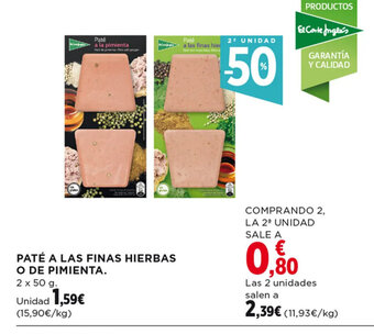 Hipercor PATÉ A LAS FINAS HIERBAS oferta