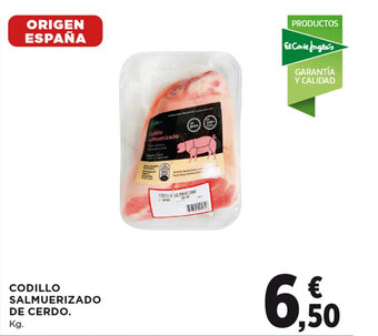 Hipercor CODILLO SALMUERIZADO DE CERDO. oferta