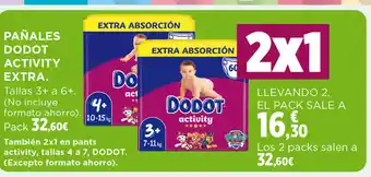 Hipercor PAÑALES DODOT ACTIVITY oferta