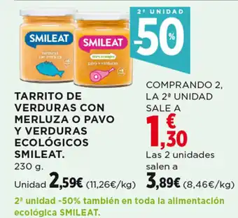 Hipercor TARRITO DE VERDURAS CON MERLUZA O PAVO Y VERDURAS ECOLÓGICOS oferta