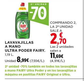 Hipercor LAVAVAJILLAS A MANO ULTRA PODER FAIRY. oferta