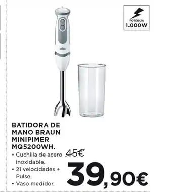 Hipercor BATIDORA DE MANO BRAUN MINIPIMER oferta