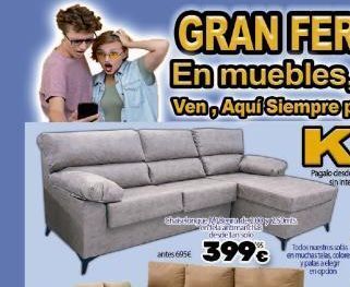 Konfortard Chadone wounds 200 250 ontda aramantha desde lan so 399€ antes 695€ todos nuestros sofis en muchastelas, colores ypalas a oferta