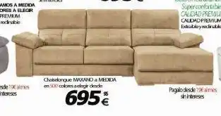 Konfortard Chaiselongue maxano a medida en 500 colores a elegir desde 695€ pagalo desde 19 almes sin intereses oferta