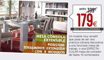Atrapamuebles MESA CONSOLA EXTENSIBLE oferta