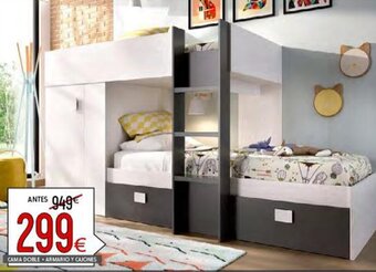 Atrapamuebles CAMA DOBLE ARMARIO Y CAJONES oferta
