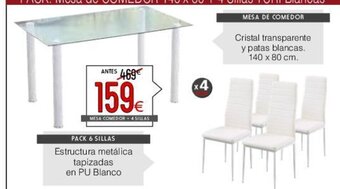 Atrapamuebles MESA COMEDOR. 4 SILLAS oferta