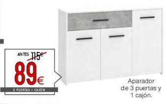 Atrapamuebles Aparador de 3 puertas y 1 cajón. oferta