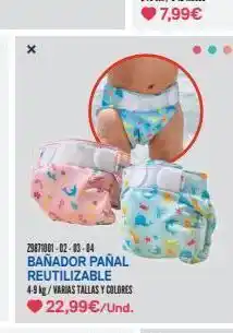 Juguettos 29871001-02-03-04 bañador pañal reutilizable 4-9 kg/varias tallas y colores 22,99 €/und. oferta