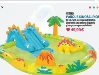 Juguettos A0396828 parque dinosaurios 191 x 152 x 58 cm/capacidad 143 litres/ dispersor de agua con forma de palmera y toma para mangu oferta