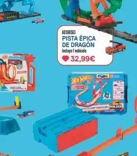 Juguettos A0366563 pista épica de dragón incluye 1 vehiculo 32,99€ hot whee builder oferta