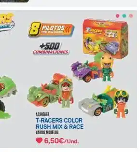 Juguettos Pilotos park confo +500 combinaciones a0395667 t-racers color rush mix & race varios modelos 6,50€/und. car fracers sh oferta