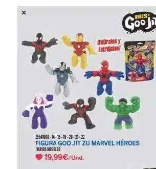 Juguettos *** 25541008-14-15-16-20-21-22 figura goo jit zu marvel héroes varios modelos 19,99 €/und. estirales y estrojales! oferta