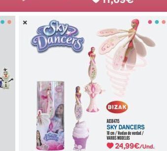 Juguettos +130)  dancers  amery  bizak  a0384715  sky dancers 18 cm/vuelan de verdad/ varios modelos  24,99€/und. oferta