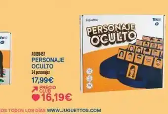 Juguettos A0099457 personaje oculto 24 personajes 17,99€ club 16,19€ ag 000 personaje oculto oooo oferta