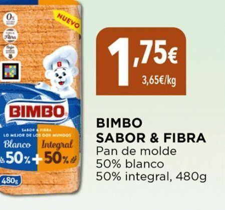 Hiber Pan de molde bimbo oferta