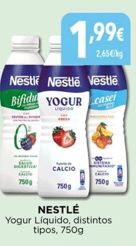 Hiber Yogur líquido nestlé oferta