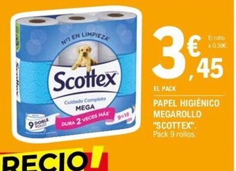 E.Leclerc PAPEL HIGIÉNICO MEGAROLLO "SCOTTEX". oferta