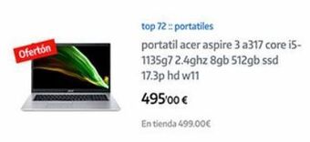 App Informática Portátil acer acer oferta