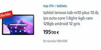 App Informática Tablet lenovo oferta