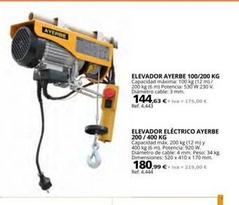 Coferdroza Elevador eléctrico ayerbe oferta