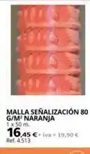 Coferdroza Malla señalización 80 g/m² naranja 1x 50 m. 16,45 € 45 ref.4.513 € iva 19,90 € oferta