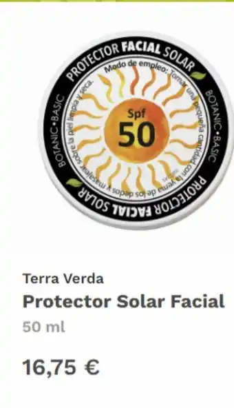 Protector solar terra verda
