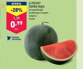 ALDI Sandía negra De España/Senegal. oferta