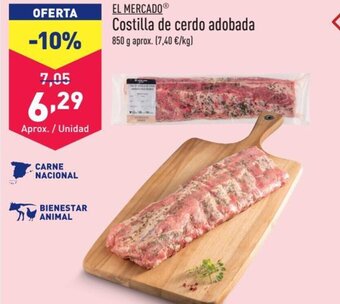ALDI Costilla de cerdo adobada oferta