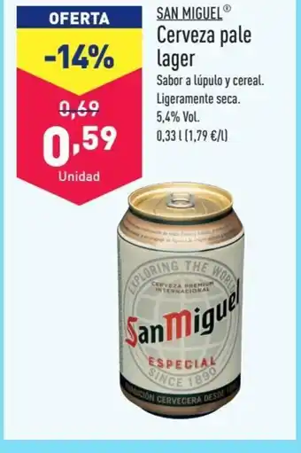 ALDI SAN MIGUEL Cerveza pale lager oferta