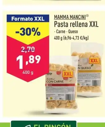 ALDI MAMMA MANCINIⓇ Pasta rellena XXL oferta