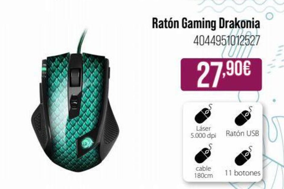 MR Micro Ratón Gaming Drakonia oferta