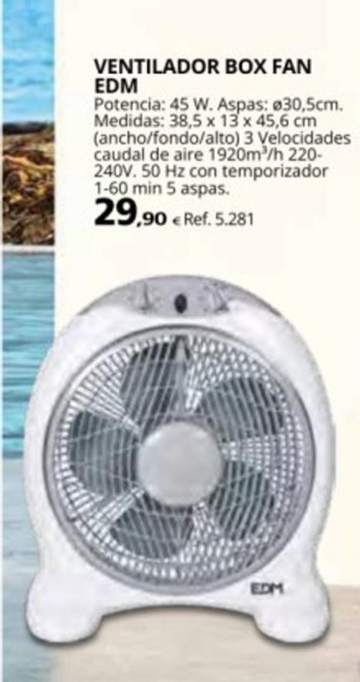 Coferdroza VENTILADOR BOX FAN EDM oferta
