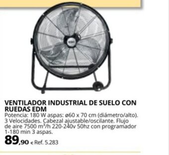 Coferdroza VENTILADOR INDUSTRIAL DE SUELO CON RUEDAS EDM oferta