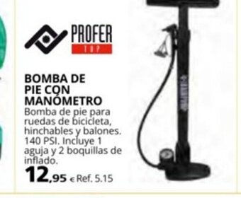 Coferdroza BOMBA DE PIE CON MANÓMETRO oferta