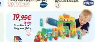 Panre 19,95€ 16470 tren blocks+2 vagones (70) inpure chicco oferta