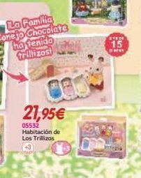 Panre La familia conejo chocolate ha tenido trillizos  21,95€  05532 habitación de los trillizos  15  par oferta