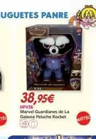 Panre Juguetes panre boe 38,95€ hpv36 marvel guardianes de la galaxia peluche rocket mattel oferta