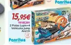 Panre 15,95€ 1910c291 2 pistas lupin+4 vehículos jump and hi panrites oferta